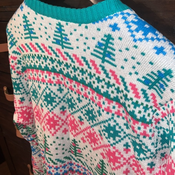 Blizzard Bay men’s ugly Christmas sweater featuring a 80s Holiday unicorn - Picture 10 of 10